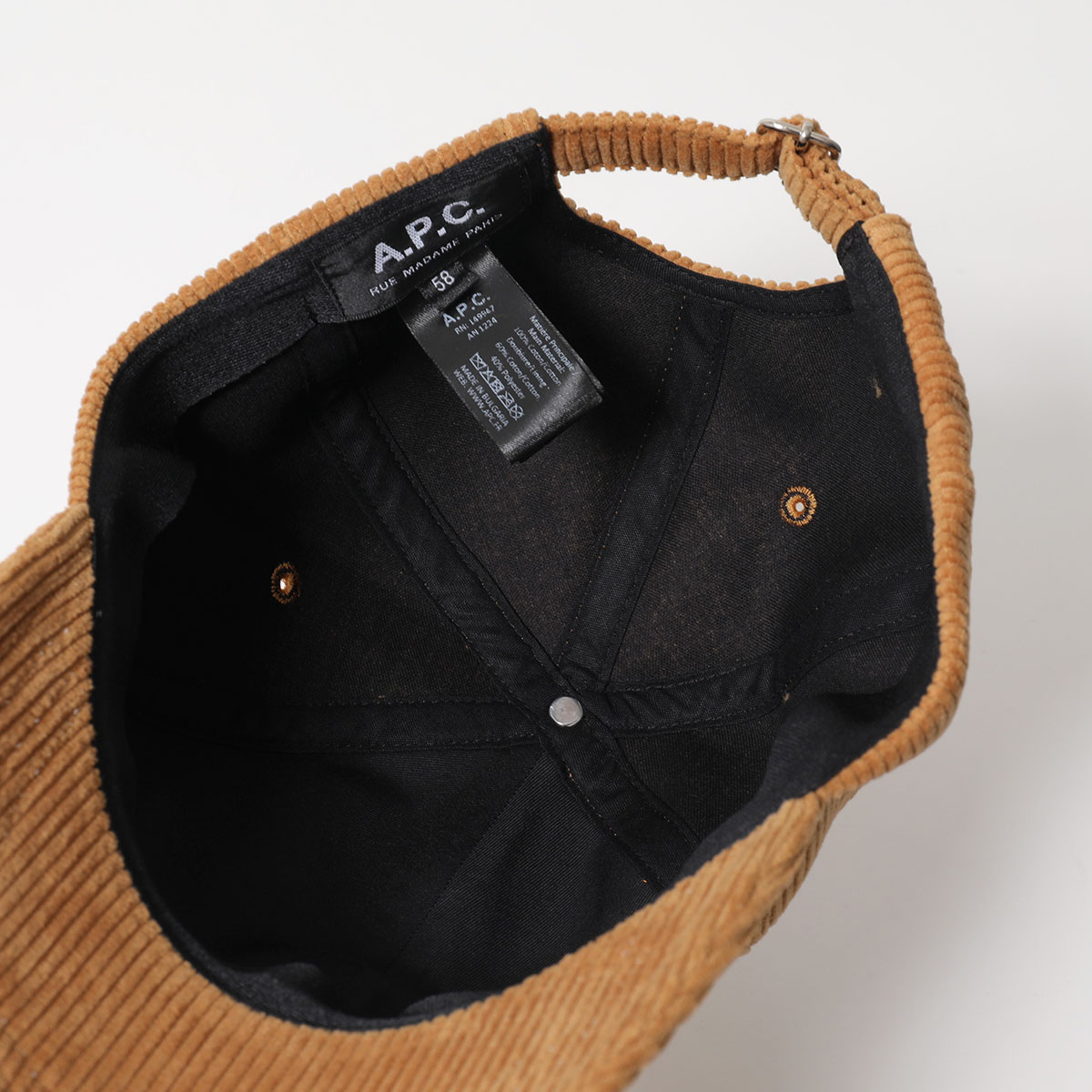 APC A.P.C. アーペーセー キャップ Charie COHBB M24163 メンズ コーデュロイ ロゴ キャスケット 帽子 CAF APC A.P.C. アーペーセー キャップ Charie COHBB M24163 メンズ コーデュロイ ロゴ キャスケット 帽子 CAF