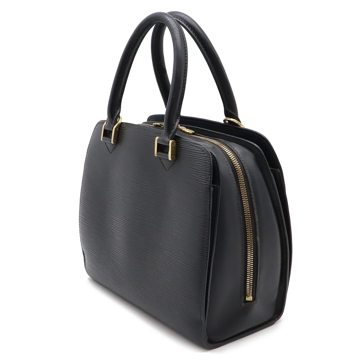 エピ ポンヌフ ハンドバッグ レザー ノワール 黒 ブラック ゴールド金具 M5205