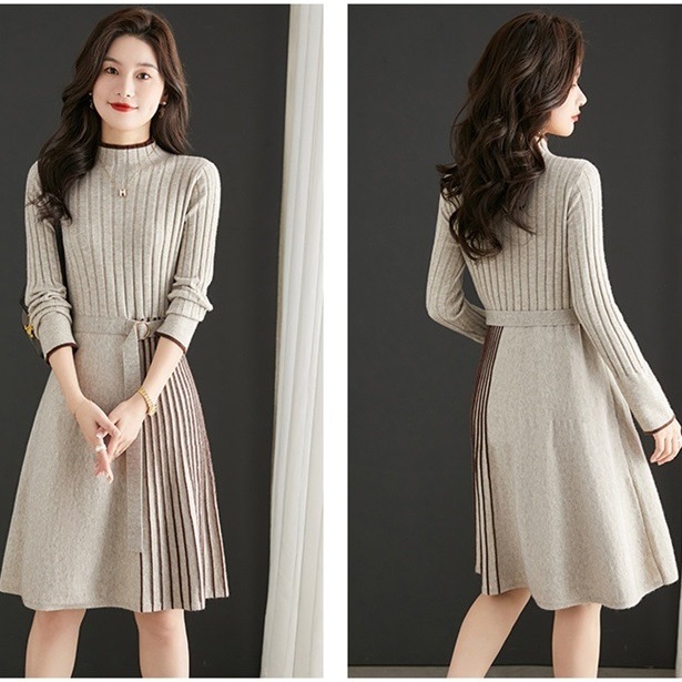 ワンピース ミディアム丈ワンピース ニットワンピース ミディアム丈 長袖 ラウンドネック ウエストベルト 切り替えデザイン プリーツ かわいい 大人可愛い きれいめ シンプル 上品 おしゃれ ワンピース ミディアム丈ワンピース ニットワンピース ミディアム丈 長袖 ラウンドネック ウエストベルト 切り替えデザイン プリーツ かわいい 大人可愛い きれいめ シンプル 上品 おしゃれ