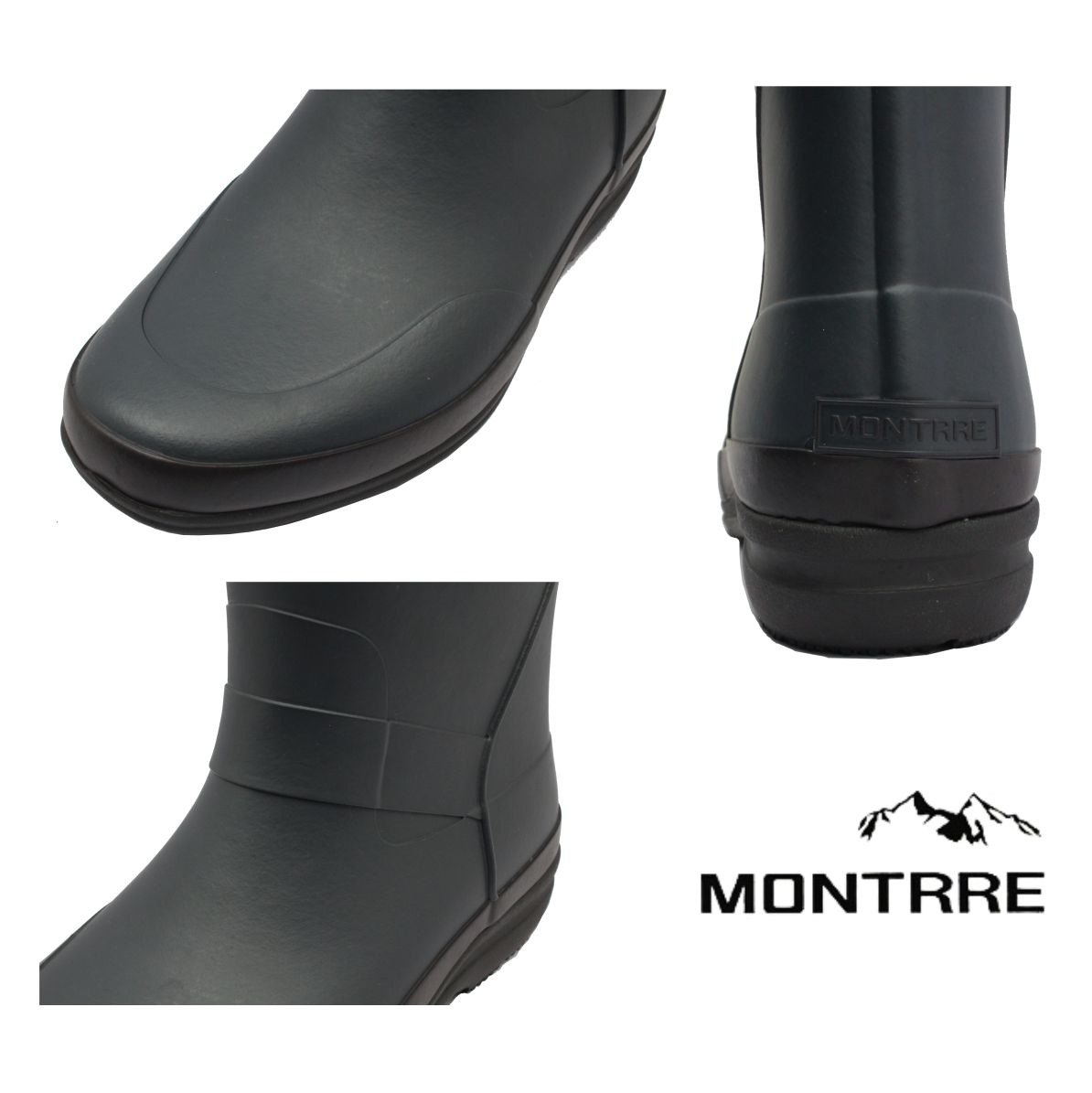 モントレ MONTRRE レディース アキレス レインブーツ 防寒 長靴 FBW 1660 FB 166 ロング丈 チャコール ブラック モントレ MONTRRE レディース アキレス レインブーツ 防寒 長靴 FBW 1660 FB 166 ロング丈 チャコール ブラック