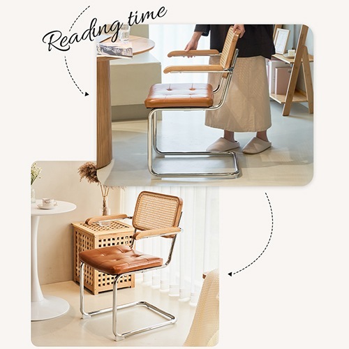 ダイニングチェア ラタンチェア 椅子 いす イス チェアー 合成革 食卓用椅子 カフェチェア 籐編み 韓国インテリア 店舗用 おしゃれ 北欧 オレンジ ブラック ナチュラル 在宅ワーク 業務用 1脚