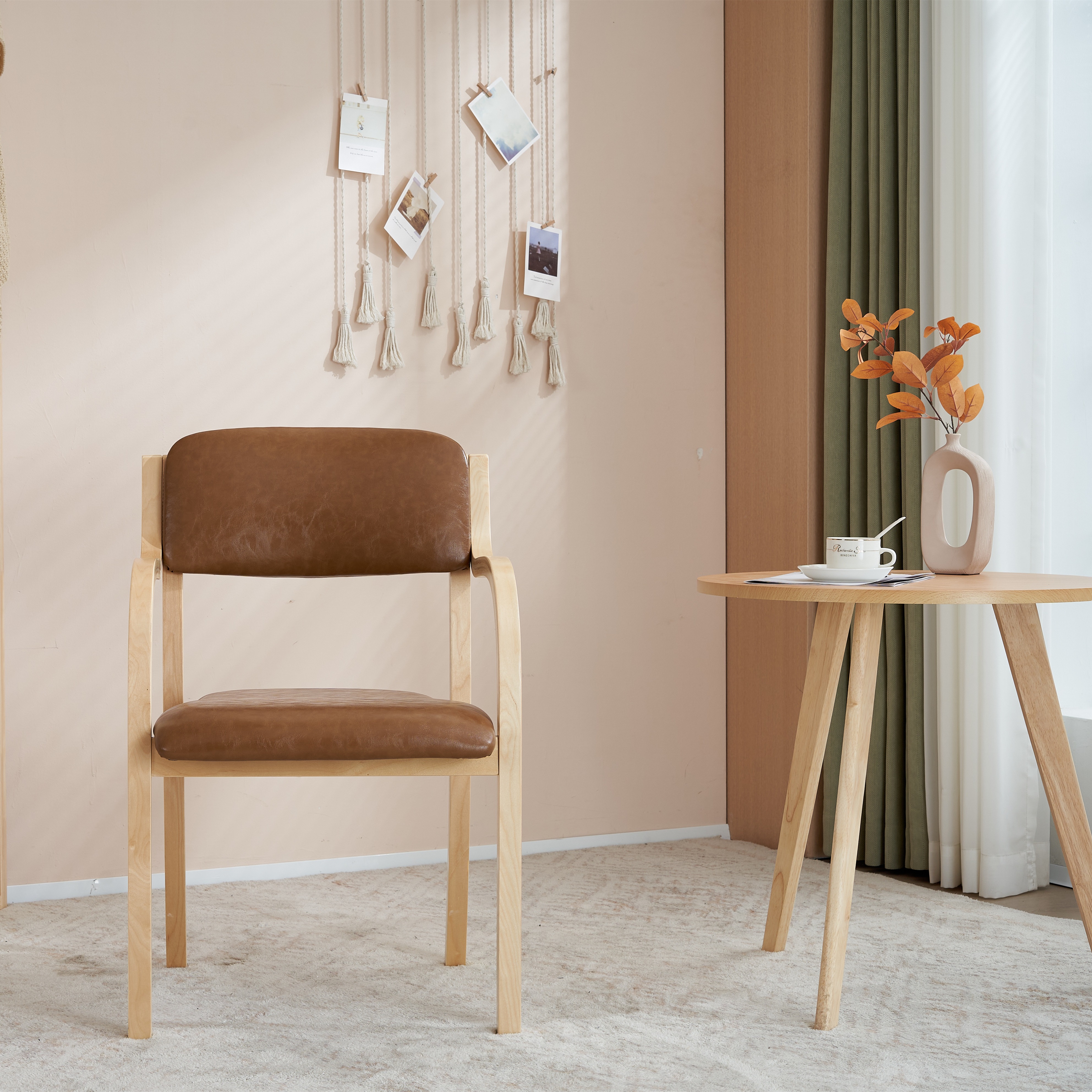 【国内発送】569 ブラウン PU ダイニングチェア 木製 椅子 介護チェア イス 5色選択可能 リビング 【国内発送】569 ブラウン PU ダイニングチェア 木製 椅子 介護チェア イス 5色選択可能 リビング