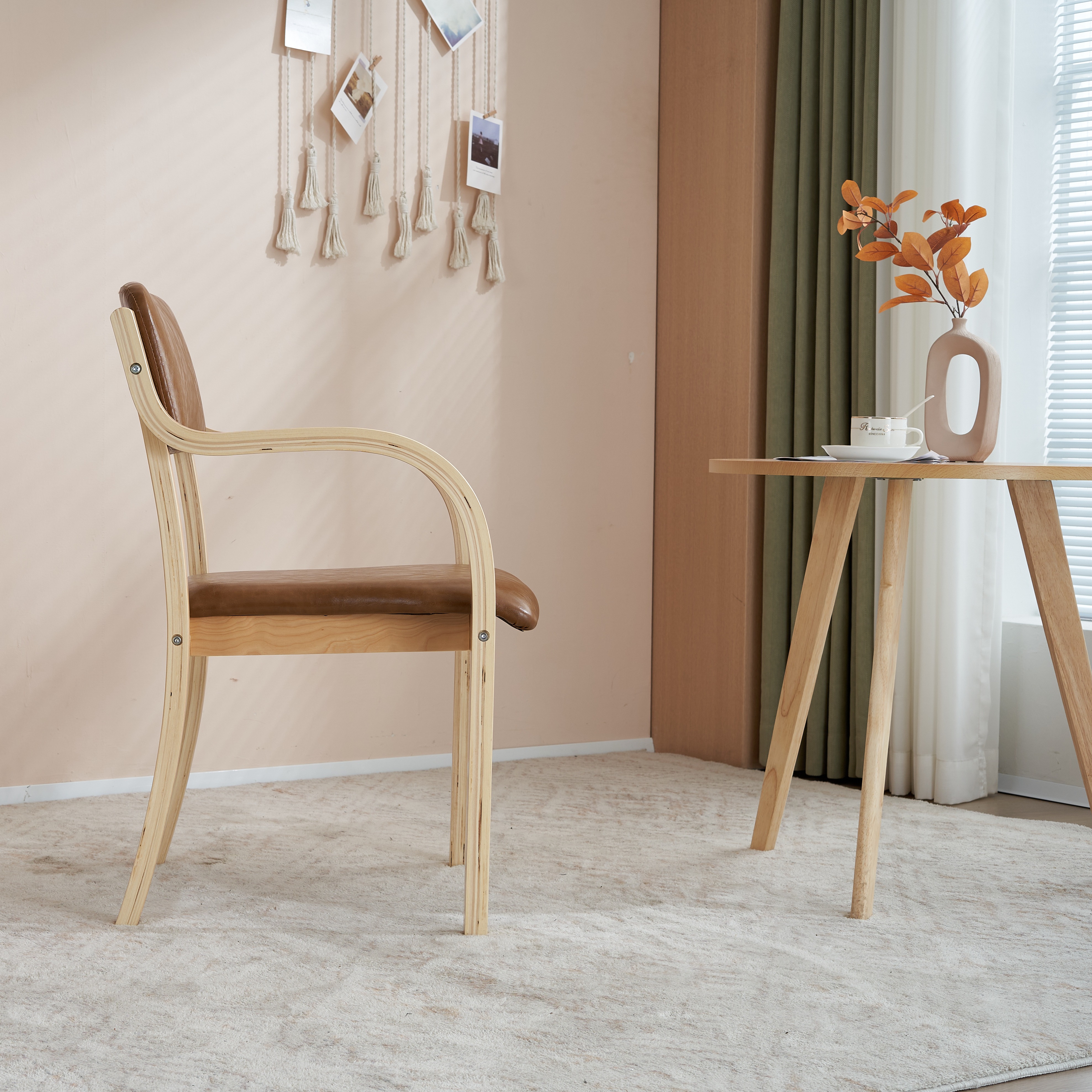 【国内発送】569 ブラウン PU ダイニングチェア 木製 椅子 介護チェア イス 5色選択可能 リビング 【国内発送】569 ブラウン PU ダイニングチェア 木製 椅子 介護チェア イス 5色選択可能 リビング