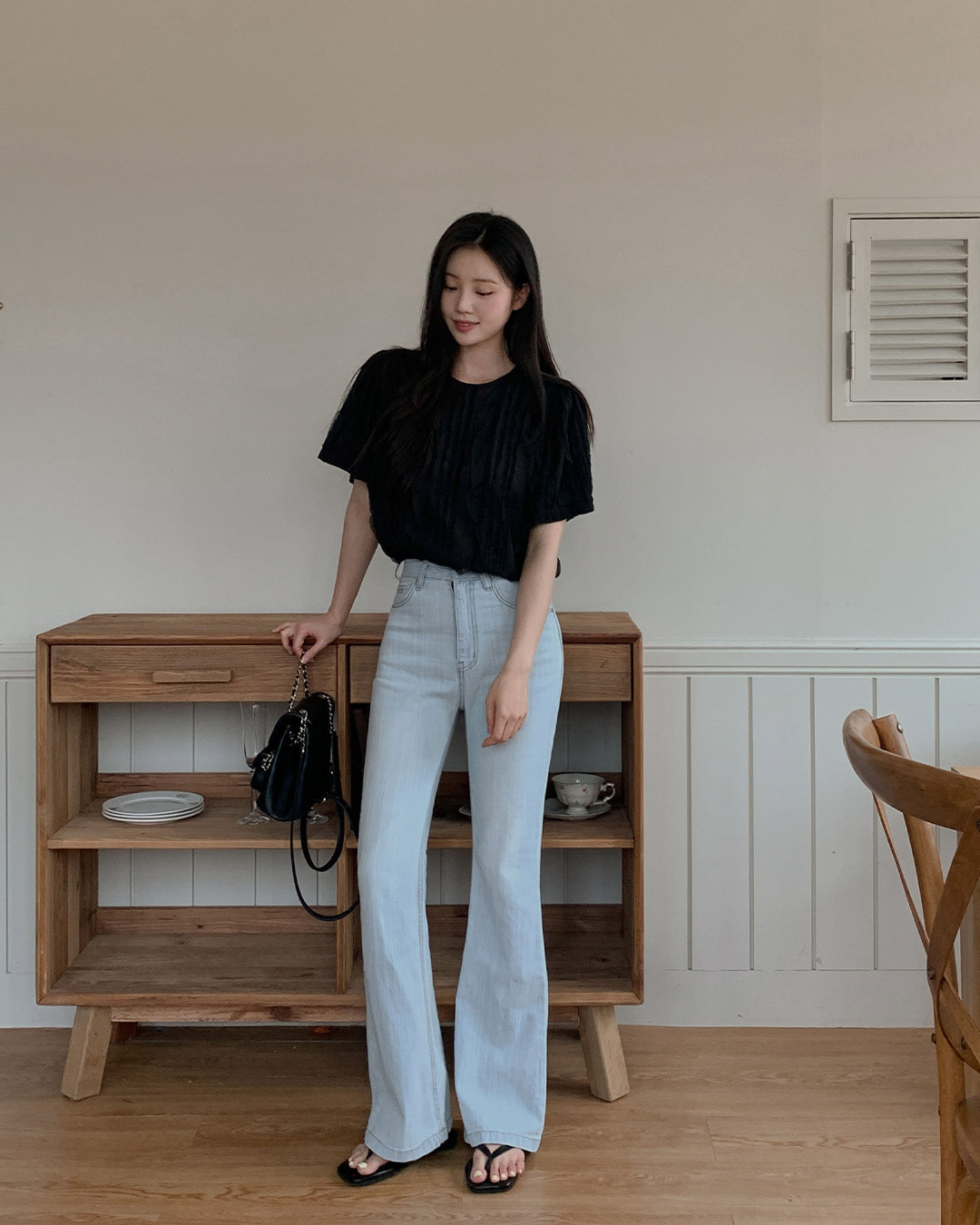 オーデンブーツカットデニムパンツ韓国ファッション レディース オーデンブーツカットデニムパンツ韓国ファッション レディース