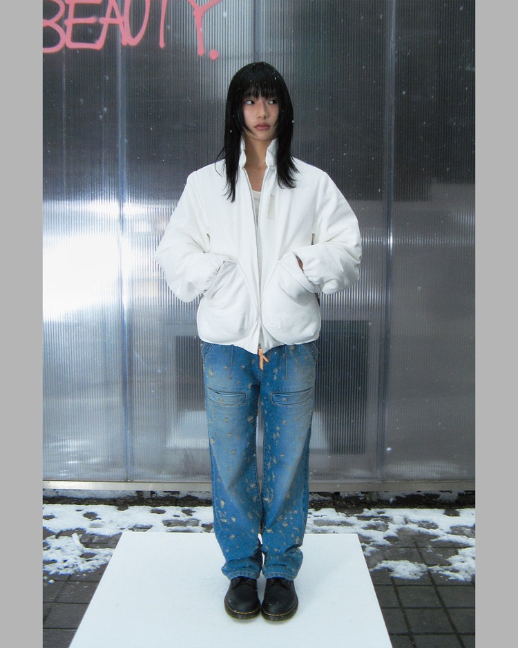 【THE MUSEUM VISITOR】 ARTWORK JACKET : WHITE 【THE MUSEUM VISITOR】 ARTWORK JACKET : WHITE