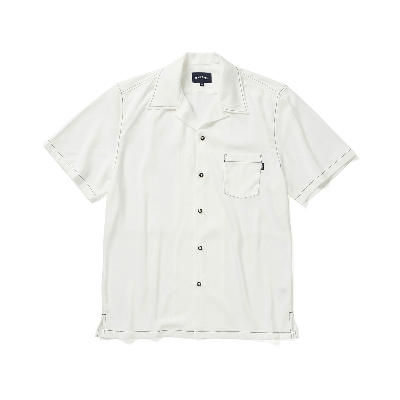 [TXTスビン着用] CONTRAST STITCH SHIRT (WHITE/BLACK) / 韓国アイドル / ユニセックス