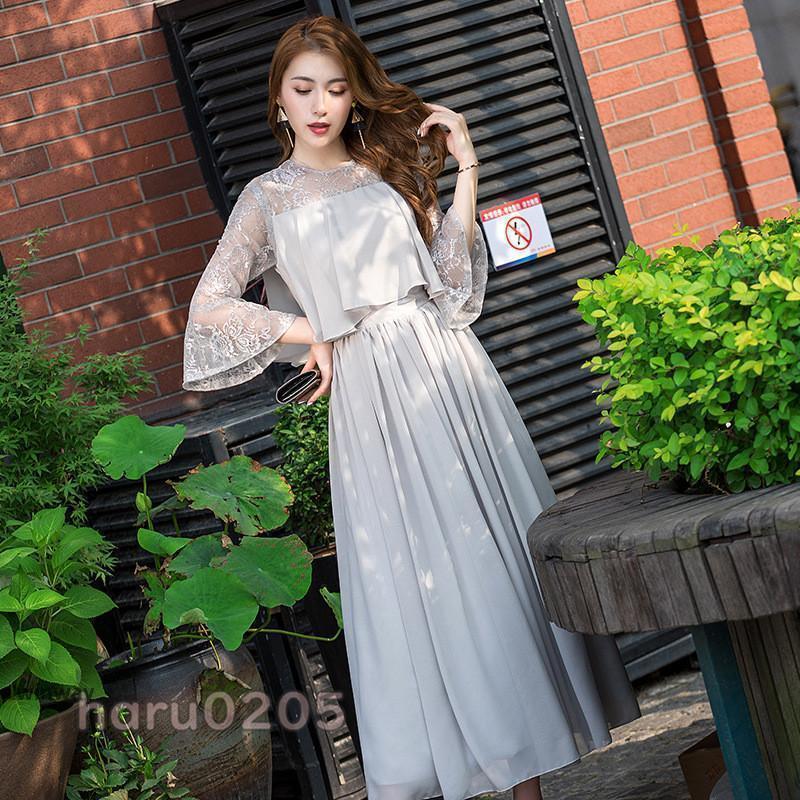 【激安販売】ワンピース 結婚式 パーティードレス ドレス レディース フォーマル 大きいサイズ お呼ばれ ミセス 服装 女性 袖あり 披露宴 二次会 成人式 30代 40代 50代