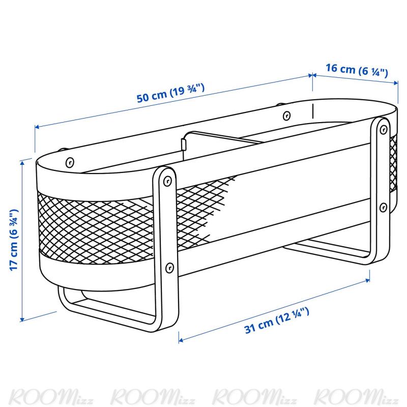 RISATORP リーサトルプ デスクオーガナイザー - ホワイト 50x16x17 cm