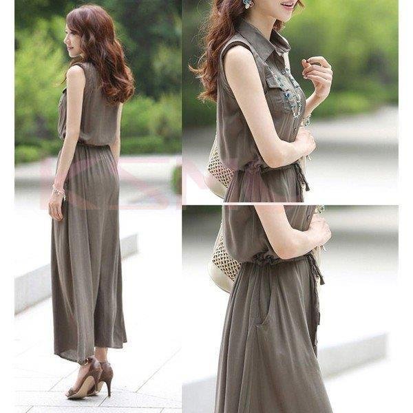 在庫在庫あ 韓国ファッションワンピース : レディース服 ロングドレス... SALE