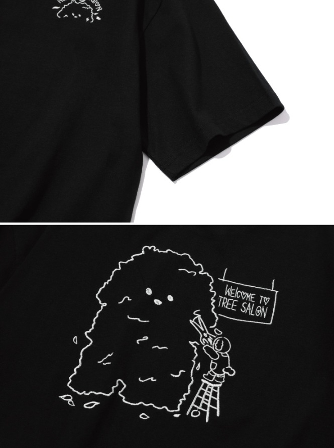 【CPGN STUDIO】24SS★ Tree Salon Embroidered Short Sleeve T CPGN STUDIO】 Tree Salon Embroidered Short Sleeve Tee T