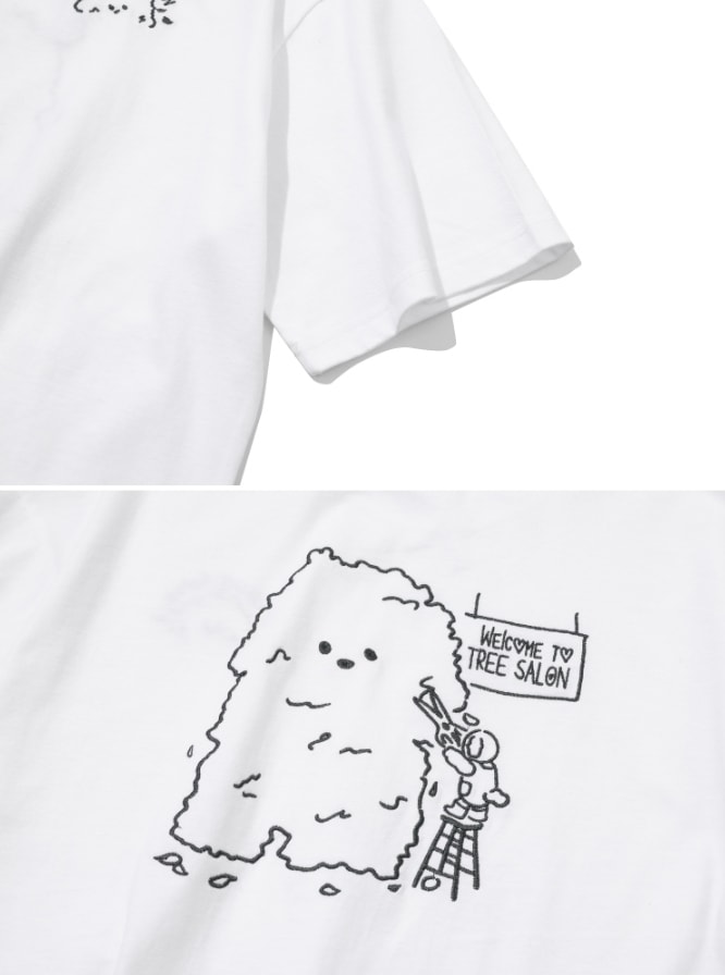 CPGN STUDIO】 Tree Salon Embroidered Short Sleeve Tee T