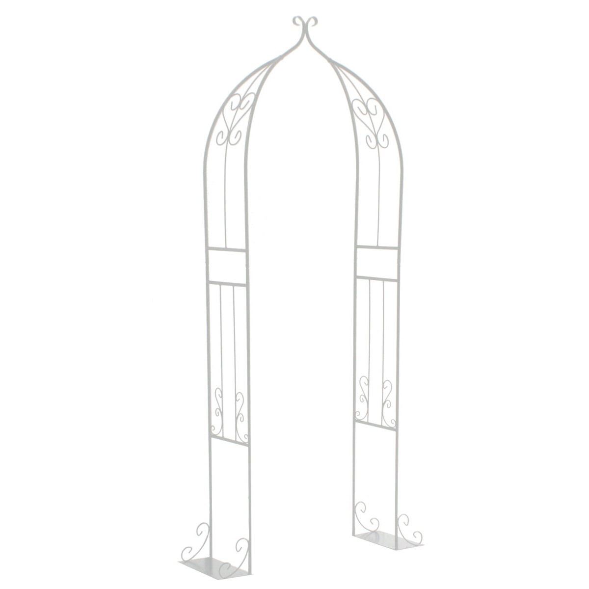 ガーデンアーチ アイアンハーフアーチ ダブル アーチ ハーフ 鉄製アーチ おしゃれ ローズアーチ バルコニーアーチ ガーデニング 目隠し 庭 簡易 アイアン製 薔薇アーチ つるバラ 花立て