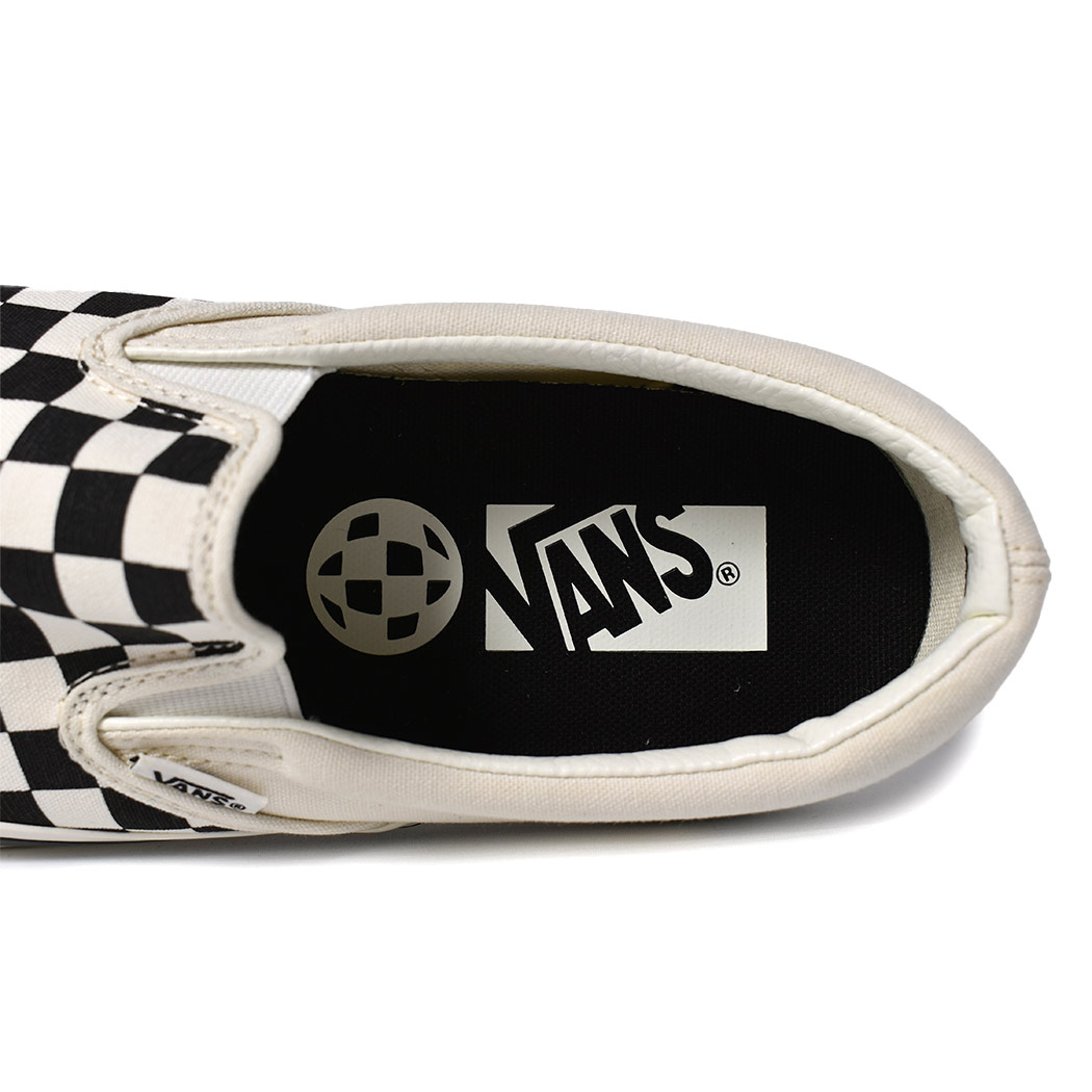 VANS バンズ クラシック スリッポン スニーカー MTE SLIP-ON REISSUE 98 Black Marshmallow Checkerboard ( ヴァンズ チェック チェッカー メ