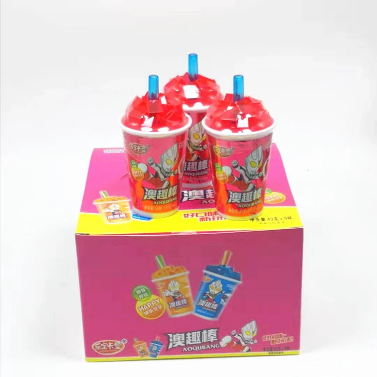 Lebao 漫画 オーストラリアの楽しいスティック 子供用スナック キャンディー 良い味 新しい遊び ストロベリー ブルーベリー オレンジ 個/8 箱/9 個