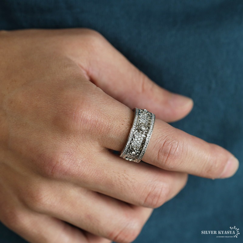 ギミックリング ジルコニア 歯車 [r495-silver]