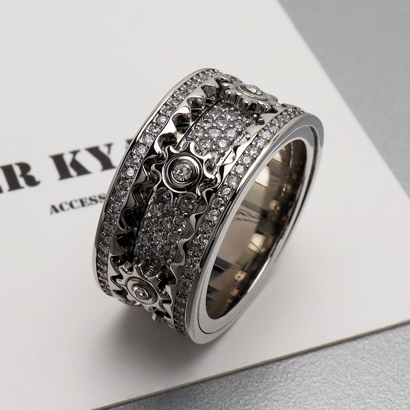 ギミックリング ジルコニア 歯車 [r495-silver]