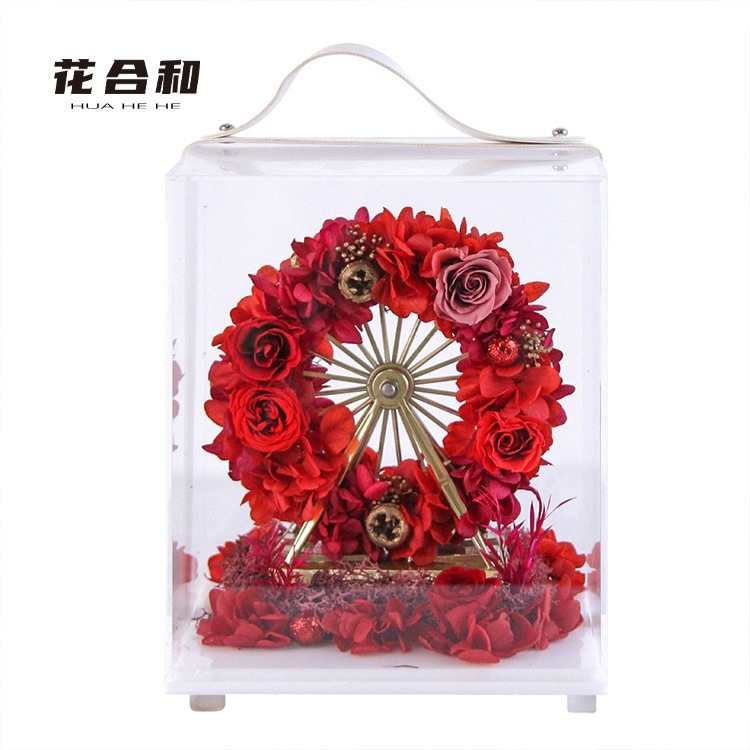 母の日永生花薔薇観覧車真花乾花束バレンタインデー520プレゼント彼女の妻の誕生日プレゼント