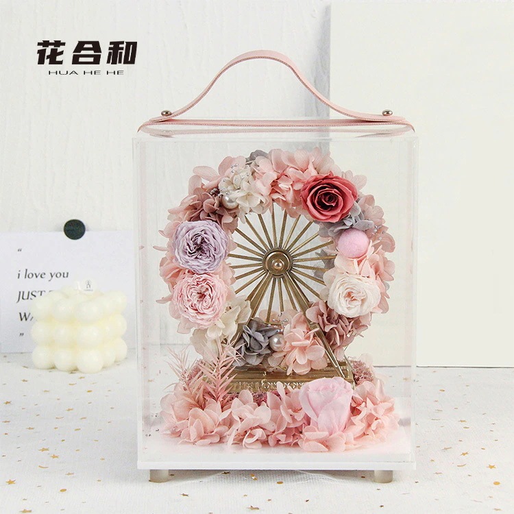 母の日永生花薔薇観覧車真花乾花束バレンタインデー520プレゼント彼女の妻の誕生日プレゼント
