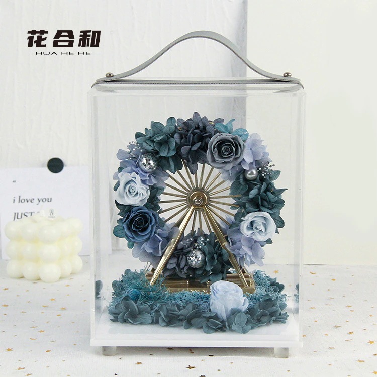 母の日永生花薔薇観覧車真花乾花束バレンタインデー520プレゼント彼女の妻の誕生日プレゼント