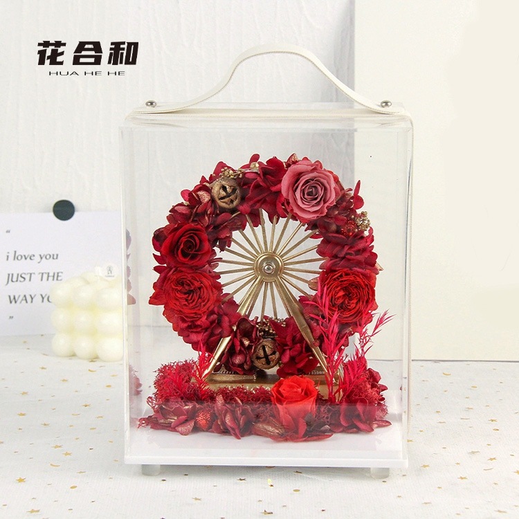 母の日永生花薔薇観覧車真花乾花束バレンタインデー520プレゼント彼女の妻の誕生日プレゼント