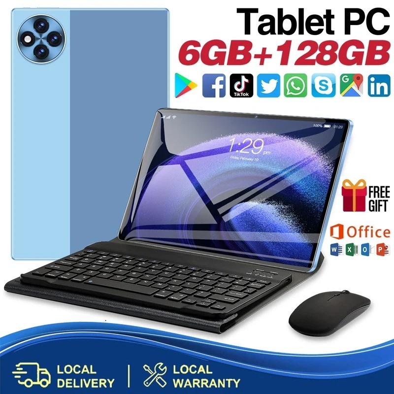 タブレットPC 本体 Matex5 Android14 10.1インチ Wi-Fiモデル 6GB+128GB SIMフリー WIFI 大画面 6000mAh タブレット 軽量 おすすめ 在宅勤務 お絵