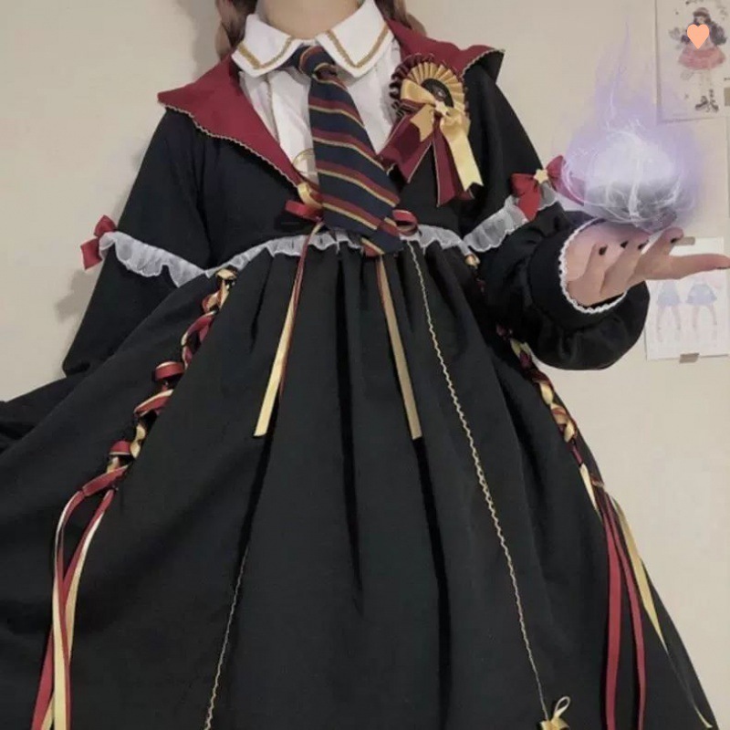 フルセット+ぼうし魔法少女制服セットロリータのスカート甘いかわいいアカデミー風