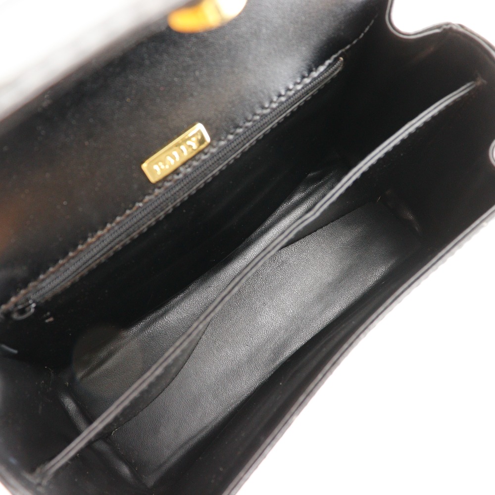 ワンハンドル 2WAYショルダー ハンドバッグ カーフ 黒 レディース 中古品 ワンハンドル 2WAYショルダー ハンドバッグ カーフ 黒 レディース 中古品