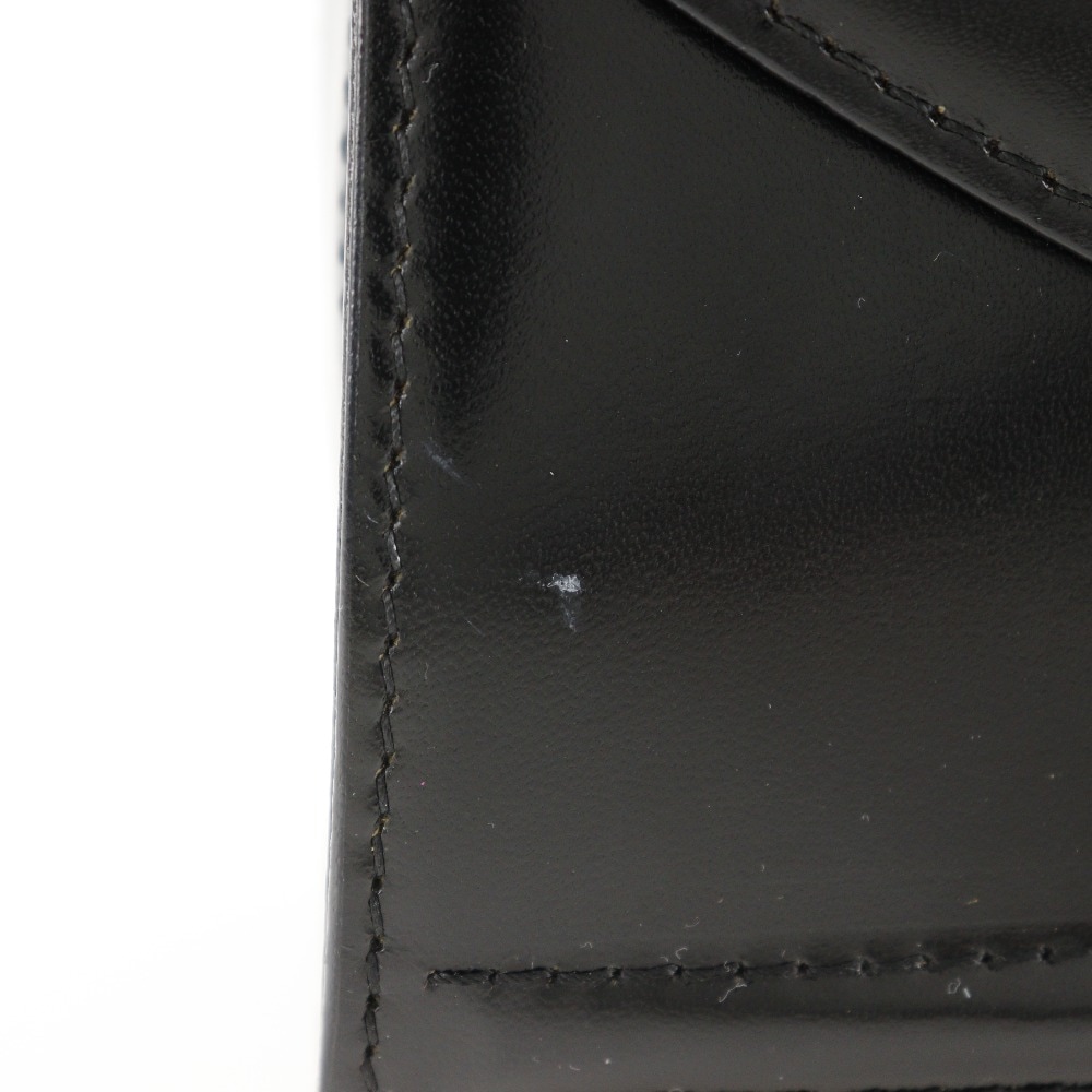 ワンハンドル 2WAYショルダー ハンドバッグ カーフ 黒 レディース 中古品 ワンハンドル 2WAYショルダー ハンドバッグ カーフ 黒 レディース 中古品