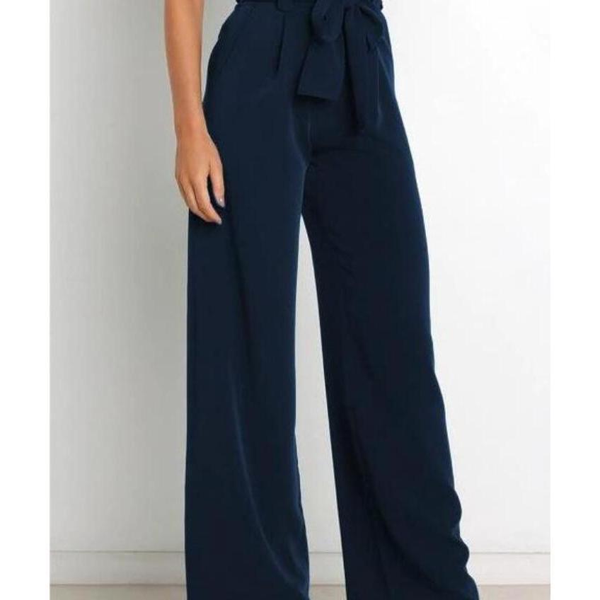 ワイドパンツ レディース ガウチョパンツ ボトムス 無地 リボンベルト付き 春夏 春服 ロング丈 カジュアル 脚長効果 着痩せ