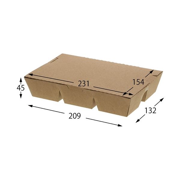 （まとめ）HEIKO 弁当容器 エコランチボックス 6仕切 1パック（20枚）[x5]