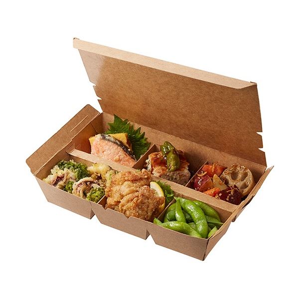 （まとめ）HEIKO 弁当容器 エコランチボックス 6仕切 1パック（20枚）[x5]