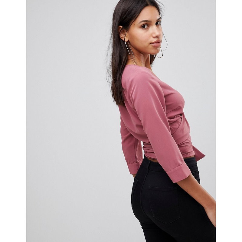 ヴィラ レディース トップス ブラウス・シャツ【Vila Wrap Tie Blouse】Renaissance rose ヴィラ レディース トップス ブラウス・シャツ【Vila Wrap Tie Blouse】Renaissance rose