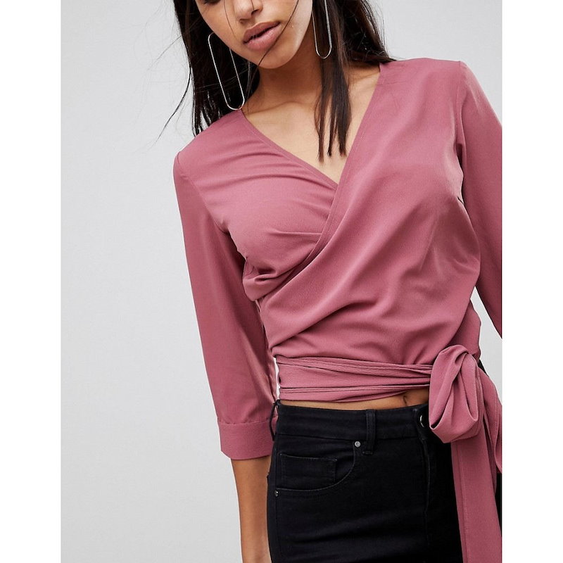 ヴィラ レディース トップス ブラウス・シャツ【Vila Wrap Tie Blouse】Renaissance rose ヴィラ レディース トップス ブラウス・シャツ【Vila Wrap Tie Blouse】Renaissance rose