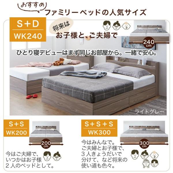 ワイドキングベッド 300cm シングルベッド (S+S+S) 3台セット 宮 ワイドキングベッド 300cm シングルベッド (S+S+S) 3台セット 宮