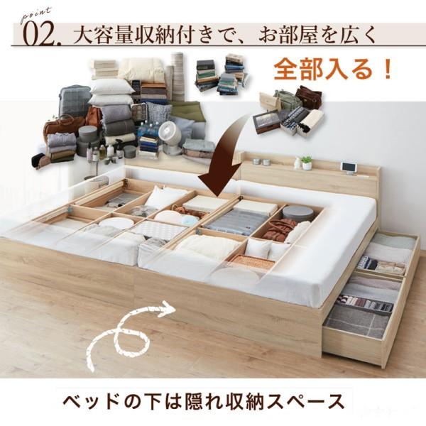 ワイドキングベッド 300cm シングルベッド (S+S+S) 3台セット 宮 ワイドキングベッド 300cm シングルベッド (S+S+S) 3台セット 宮