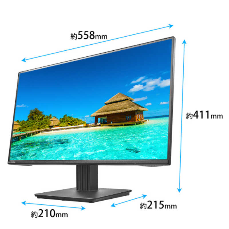 IOデータ　USB-C接続 PCモニター 100Hz対応(5年保証) ブラック [24.5型 /フルHD(1920×1080) /ワイド]　LCD-C251SHX