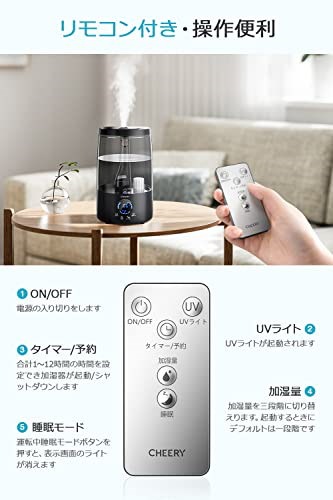 格安最新品 加湿器 大容量 4L 上から給水 【タイ : 季節家電 限定品低価