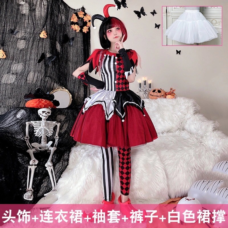 レディース 人気新作 制服 セットアップ サーカスの幽霊ピエロコス衣装大人ワンピでコスプレ ハロウィン ポリス コスプレ レディース 人気新作 制服 セットアップ サーカスの幽霊ピエロコス衣装大人ワンピでコスプレ ハロウィン ポリス コスプレ