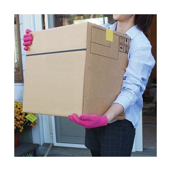 （まとめ）福徳産業 CuCuRa（キュキュラ） すべり止め付軍手 ライトピンク 1双[x10]