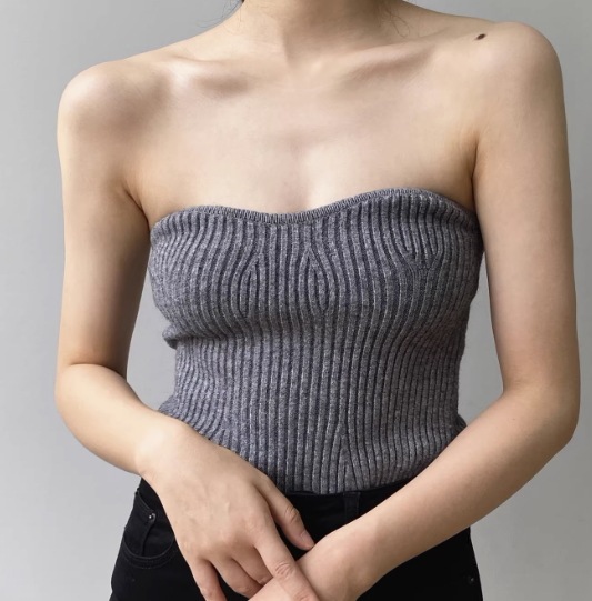 トップス レディース ニット セーター ベアトップ タイト ニット 夏服 6色 スリム タイト 細身 インスタ映え SNS 映え モテ 楽ちん 着痩せ 若見え 着回し コーディネート 重ね着 無地 色