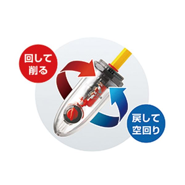 (まとめ) ソニック 鉛筆削り ラチェッタカプセル レッド SK-878-R 1個 (×30セット)