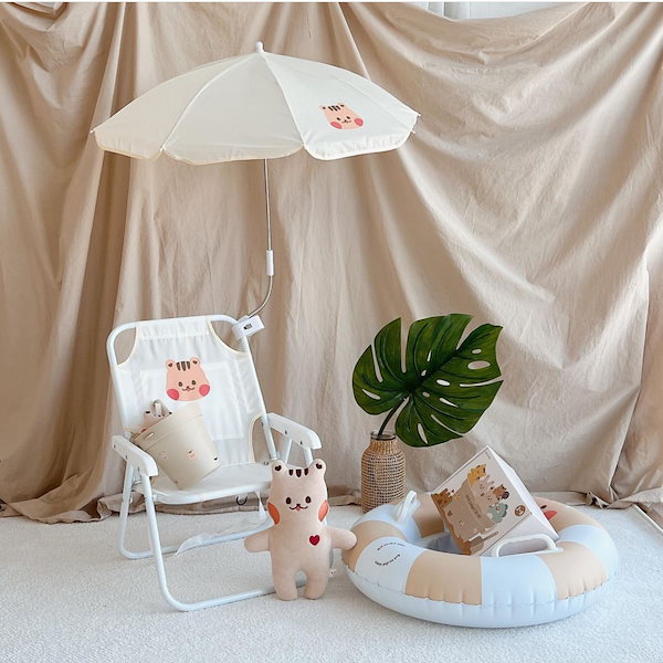 Qoo10] パラソル付きビーチチェア 子供用ビーチパ