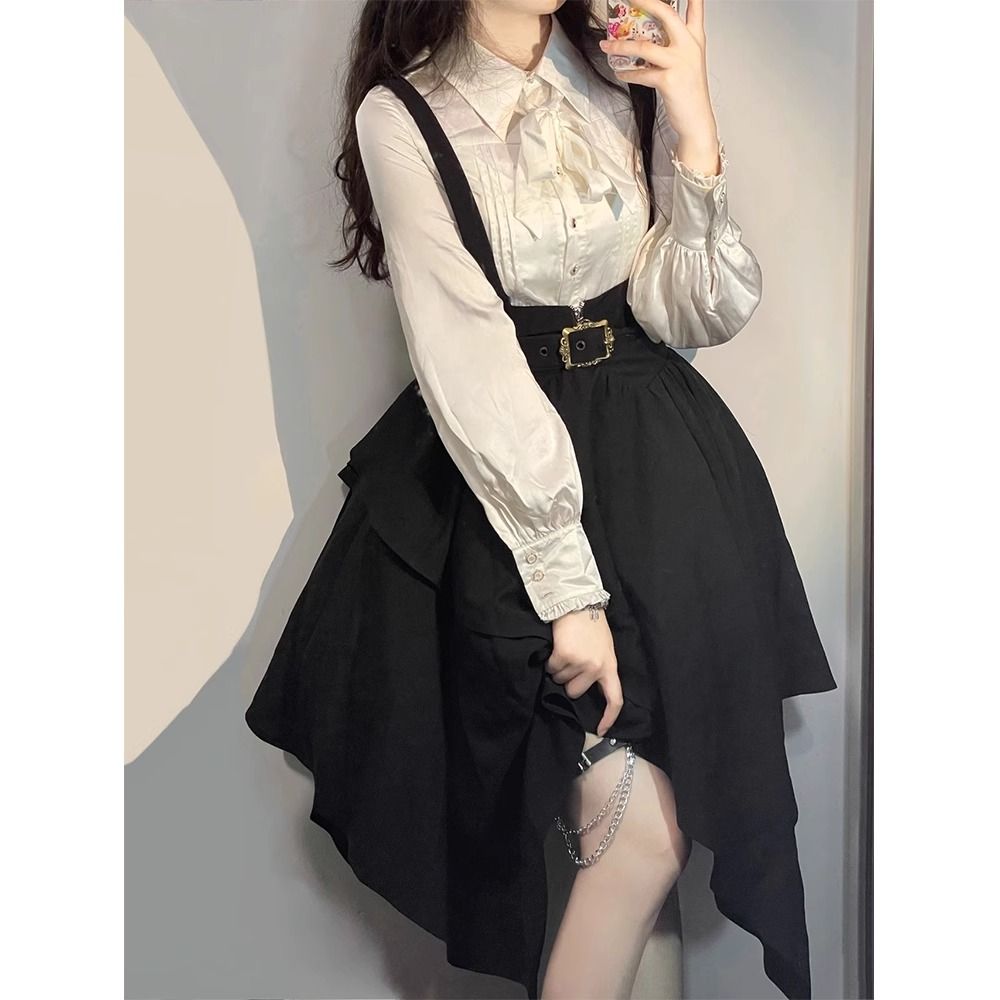 暗黒ゴシック風lolitaスーツ学院風ロリータコートのワンピース