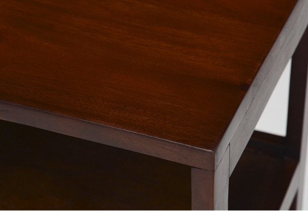 ランドリーチェスト 4段 籐カゴ付 マホガニー材 アジアンテイスト 幅37cm