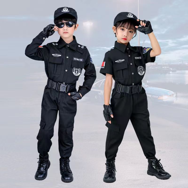 子供用警察官コスム警察少年軍服夏スーツコスプレ衣装 子供用警察官コスム警察少年軍服夏スーツコスプレ衣装