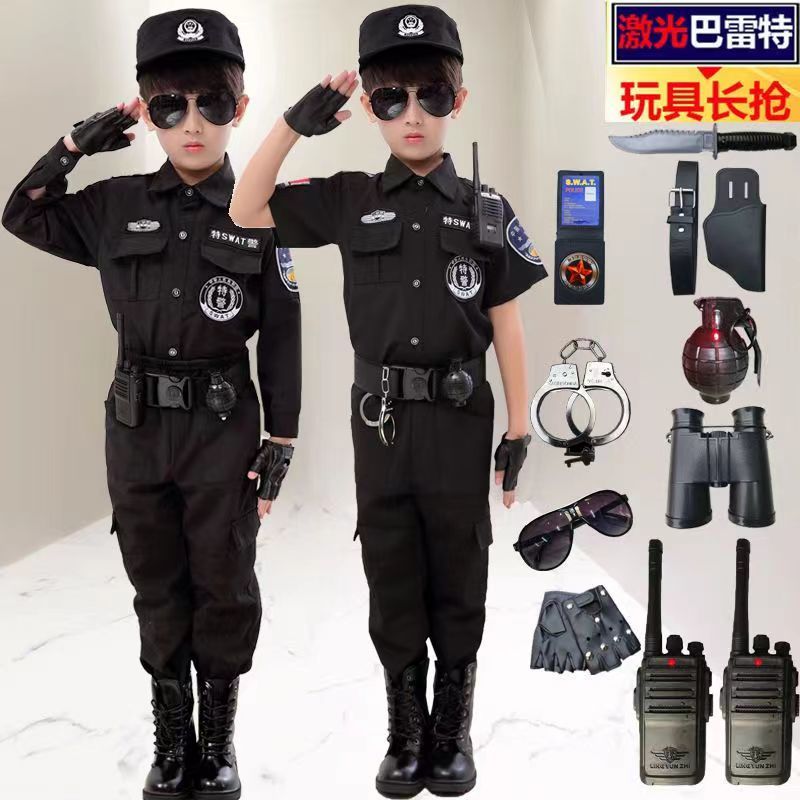 子供用警察官コスム警察少年軍服夏スーツコスプレ衣装 子供用警察官コスム警察少年軍服夏スーツコスプレ衣装