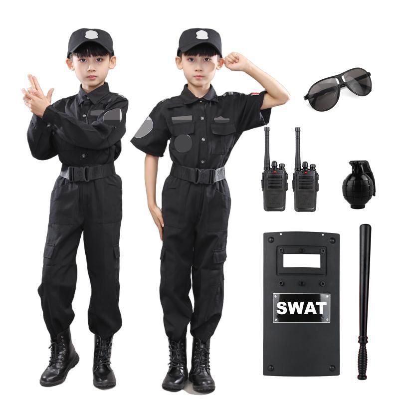 子供用警察官コスム警察少年軍服夏スーツコスプレ衣装 子供用警察官コスム警察少年軍服夏スーツコスプレ衣装