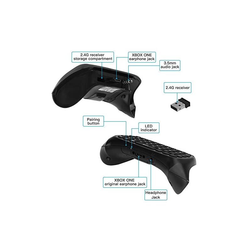 Xbox Serie XS ミニキーボード コントローラー 2.4G受信機ワイヤレス チャットパッド Xbox Serie XS ミニキーボード コントローラー 2.4G受信機ワイヤレス チャットパッド