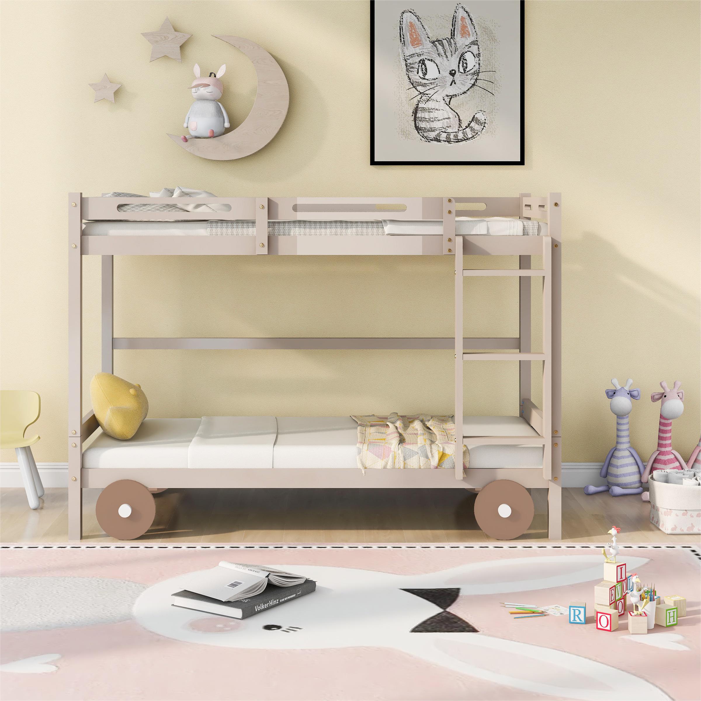 二段ベッド 可愛らしい車のデザイン 子供/大人用 ベッド ロー