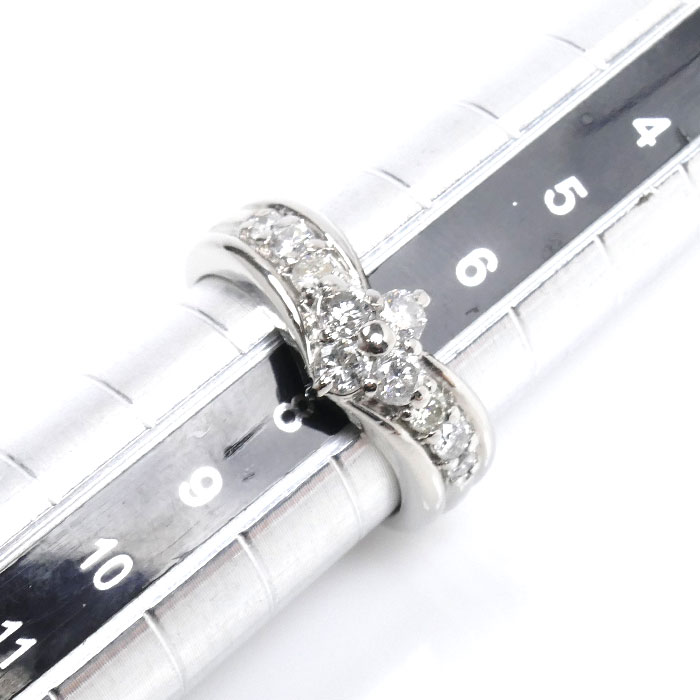 Pt900プラチナ リング・指輪 ダイヤモンド0.54ct 7号 5.7g レディース 中古 美品 Pt900プラチナ リング・指輪 ダイヤモンド0.54ct 7号 5.7g レディース 中古 美品